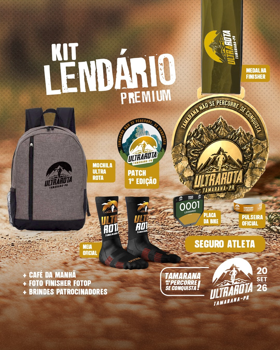 Kit Lendário Premium Ultra Rota Tamarana